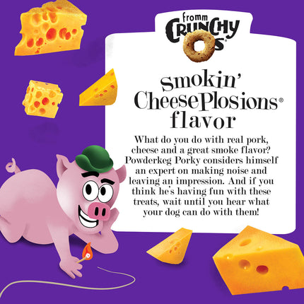 Fromm Crunchy O's Smokin' CheesePlosions Treats for Dogs 6 oz