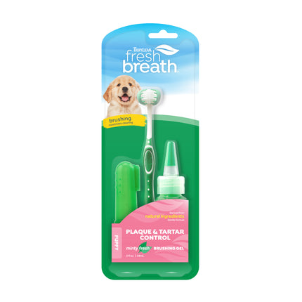 Tropiclean Fresh Breath Oral Care Kit For Puppies Dog