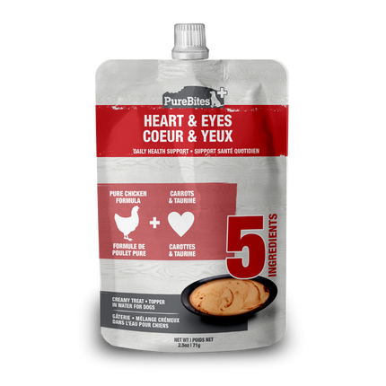 PureBites+ Functional Dog Treats Heart and Eyes