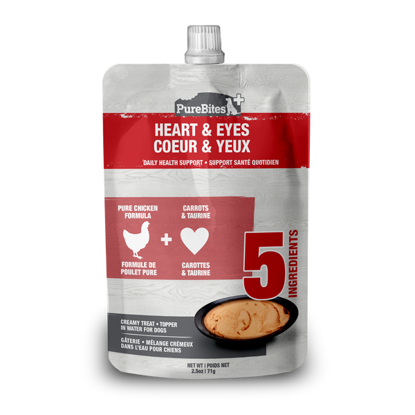 PureBites+ Functional Dog Treats Heart and Eyes