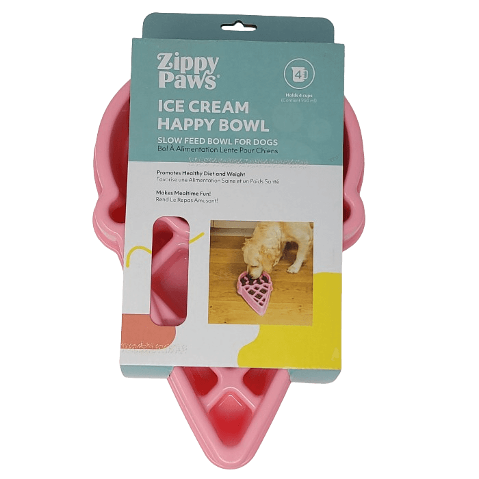 Zippy Paws Happy Bowls - Fun Food Designs for Dogs - Ice Cream