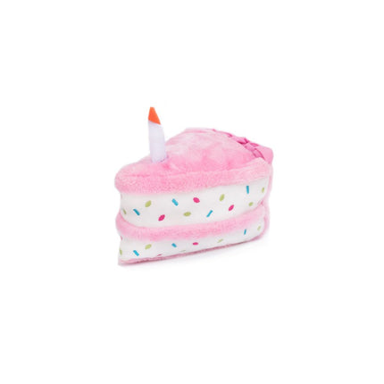 ZippyPaws Birthday Cake Dog Toy - Pink